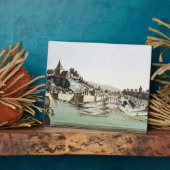 マレーシアのマラッカの港と町 フォトプラーク (側面)