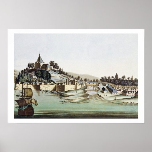 マレーシアのマラッカの港と町 ポスター (正面)