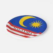 マレーシアのマレー国旗ジャルール・ジェミラン ペーパープレート (アングル)