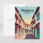 マレーシアのヨンカー通りナイトマーケット ポストカード (正面/裏面)