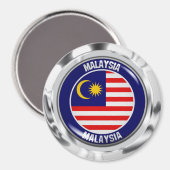 マレーシアのラウンドエンブレム マグネット (正面/裏面)