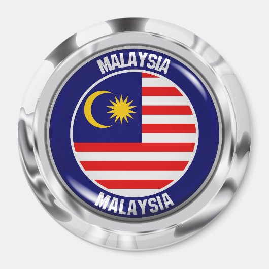マレーシアのラウンドエンブレム マグネット (正面)