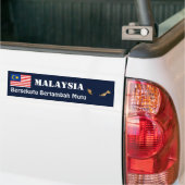 マレーシアの国旗と地図ステッカー バンパーステッカー (トラック上)