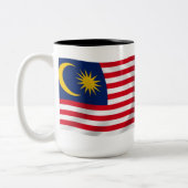 マレーシアの国旗マグ ツートーンマグカップ (左)