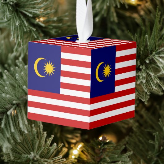 マレーシアの国旗 キューブオーナメント (ツリー)