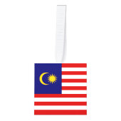 マレーシアの国旗 キューブオーナメント (正面)
