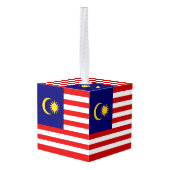 マレーシアの国旗 キューブオーナメント (裏面アングル)