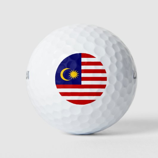 マレーシアの国旗 ゴルフボール (正面)