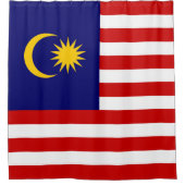 マレーシアの国旗 シャワーカーテン (正面)