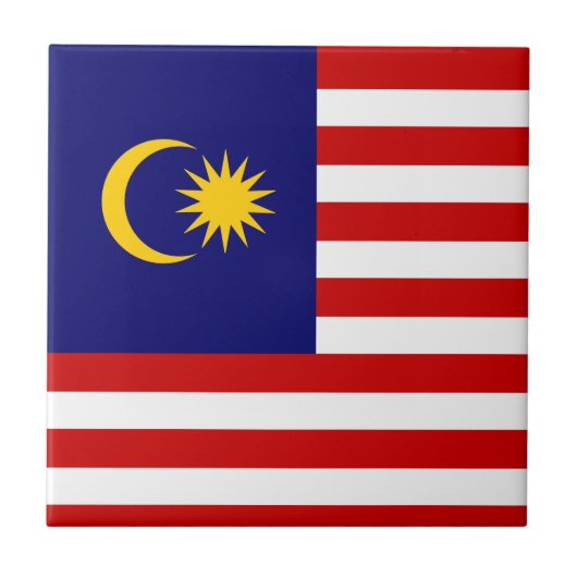 マレーシアの国旗 タイル (正面)