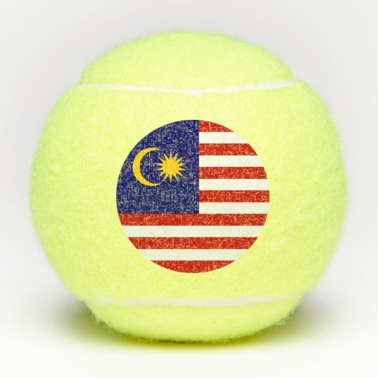 マレーシアの国旗 テニスボール (正面)
