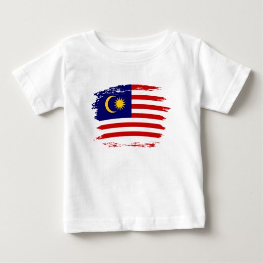 マレーシアの国旗 ベビーTシャツ (正面)