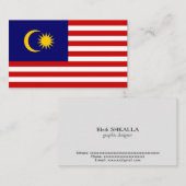 マレーシアの国旗 名刺 (正面/裏面)