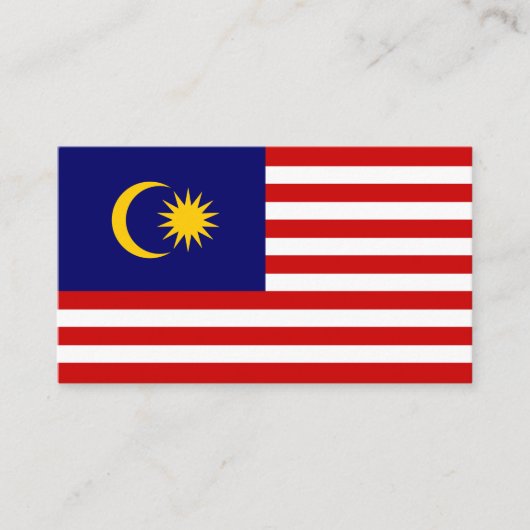 マレーシアの国旗 名刺 (正面)