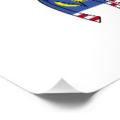 マレーシアの国旗 黒 パーソナライズ ポスター (コーナー)