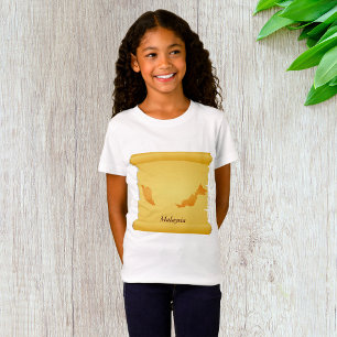マレーシアの女の子Tシャツのパーチメント Tシャツ