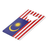 マレーシアの旗 クレジットカード栓抜き (正面アングル)