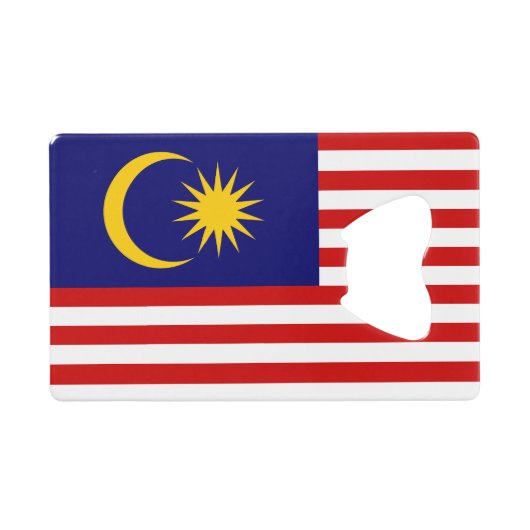 マレーシアの旗 クレジットカード栓抜き (正面(横))