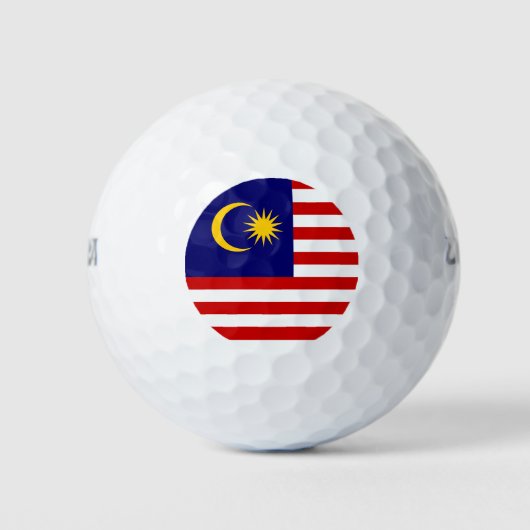 マレーシアの旗 ゴルフボール (正面)