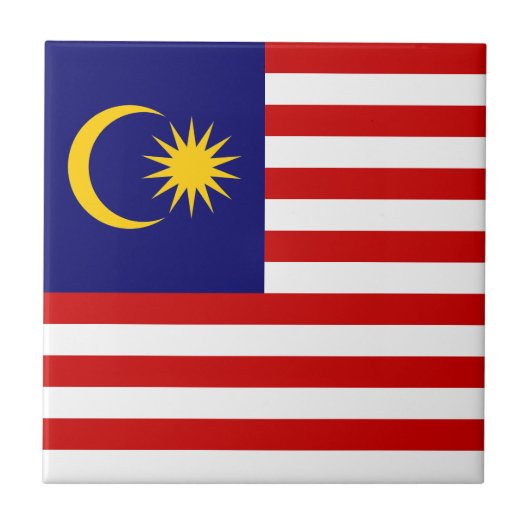 マレーシアの旗 タイル (正面)