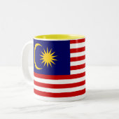 マレーシアの旗 ツートーンマグカップ (正面左)