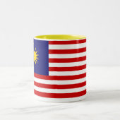 マレーシアの旗 ツートーンマグカップ (中央)