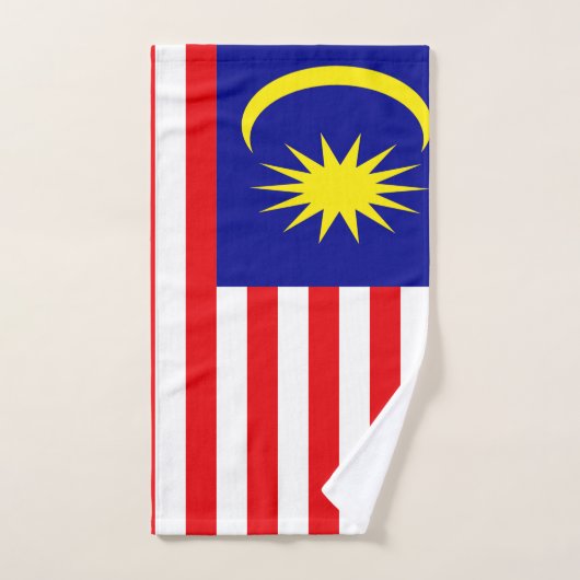 マレーシアの旗 ハンドタオル (ハンドタオル)
