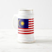 マレーシアの旗 ビールジョッキ (正面左)