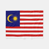 マレーシアの旗 フリースブランケット (正面(横))