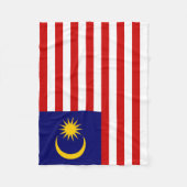 マレーシアの旗 フリースブランケット (正面)