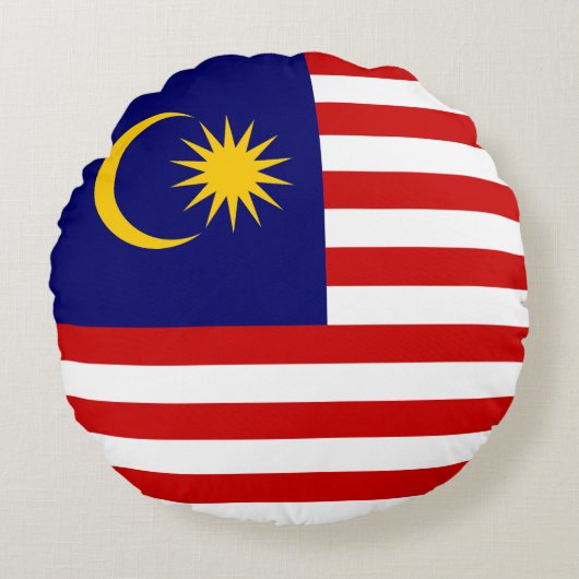 マレーシアの旗 ラウンドクッション (正面)