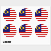 マレーシアの旗 ラウンドシール (シート)