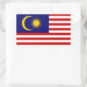 マレーシアの旗 長方形シール (バッグ)