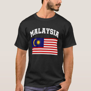 マレーシアの旗 鮮やかなマレーシア人 観光客のお土産 Tシャツ