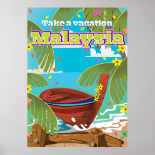 マレーシアの漫画旅行のポスターアート。 ポスター