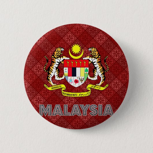 マレーシアの紋章付き外衣 缶バッジ (正面)