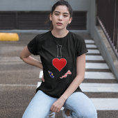 マレーシアの縦I愛マレーシア国旗のマップ女性 Tシャツ