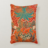 マレーシアろうけつ染め:美しいアートパターン。 アクセントクッション (正面(垂直))