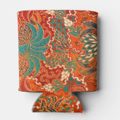 マレーシアろうけつ染め：美しいアートパターン。 缶クーラー (裏面)