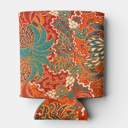 マレーシアろうけつ染め:美しいアートパターン。 缶クーラー (裏面)