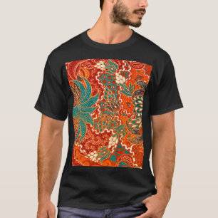 マレーシアろうけつ染め:美しいアートパターン。 Tシャツ