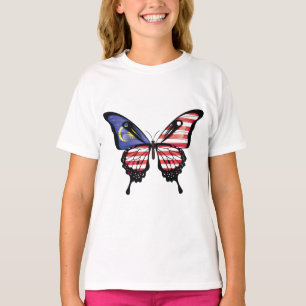 マレーシアアゲハチョウバタフライ国旗 Tシャツ