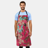 マレーシアインドネシアろうけつ染めアートパターン エプロン (着用した状態)