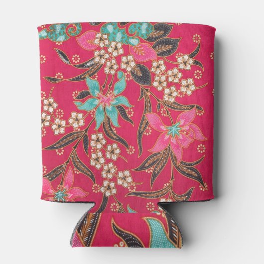 マレーシアインドネシアろうけつ染めアートパターン 缶クーラー (裏面)