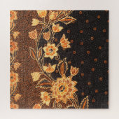 マレーシアインドネシアろうけつ染めアート美しい ジグソーパズル (横)