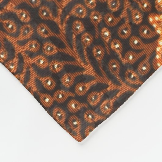 マレーシアインドネシアろうけつ染めアート美しい フリースブランケット (角)