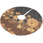 マレーシアインドネシアろうけつ染めアート美しい ブラッシュドポリエステルツリースカート (アングル)