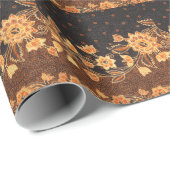 マレーシアインドネシアろうけつ染めアート美しい ラッピングペーパー (ロールコーナー)