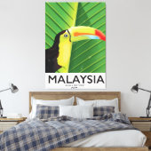 マレーシアオオハシの旅行ポスター キャンバスプリント (インサイチュ (寝室))