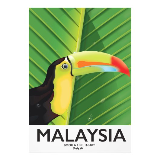マレーシアオオハシの旅行ポスター フォトプリント            (正面)